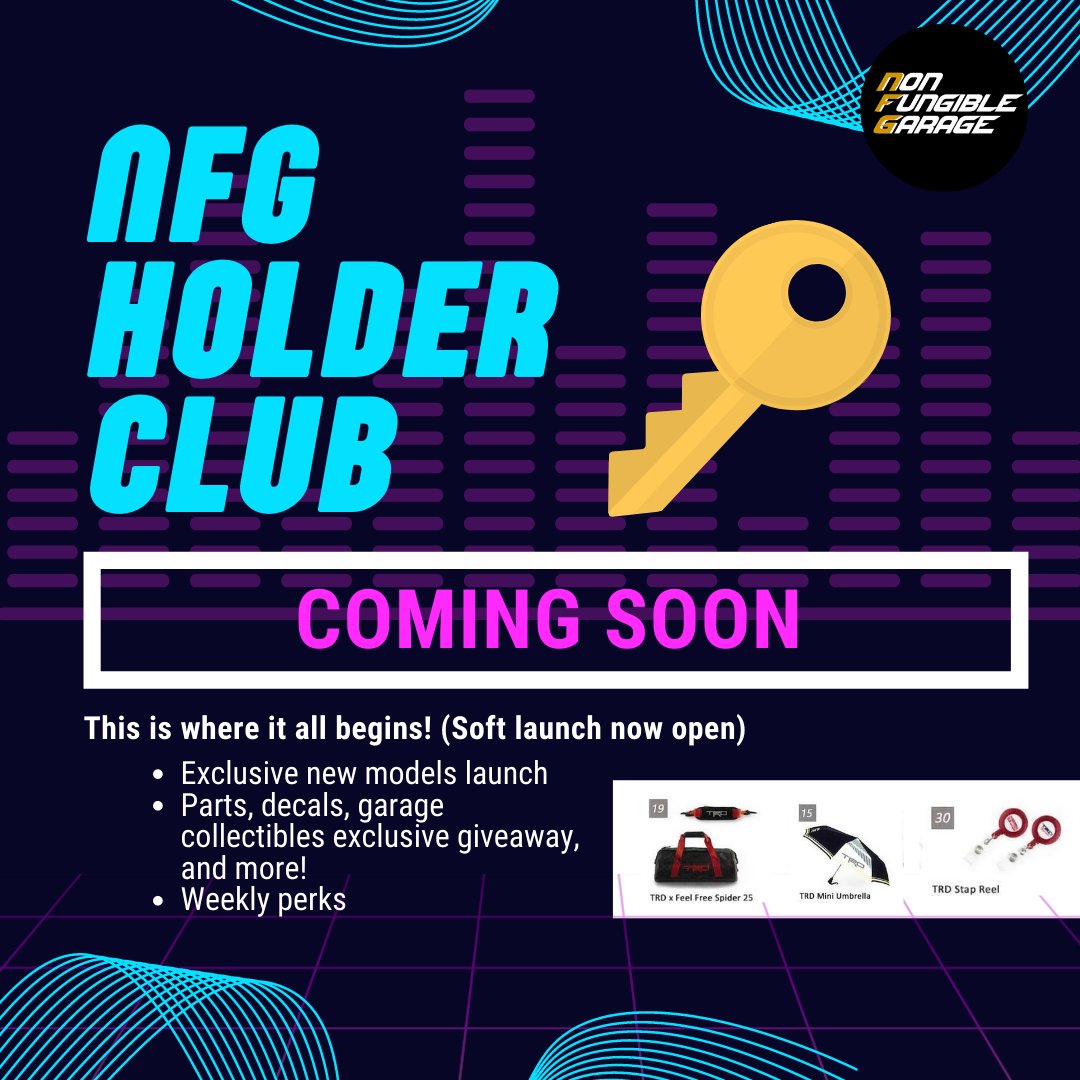 NeedForGarage's tweet image. COMING SOON!

#NFGHolderClub