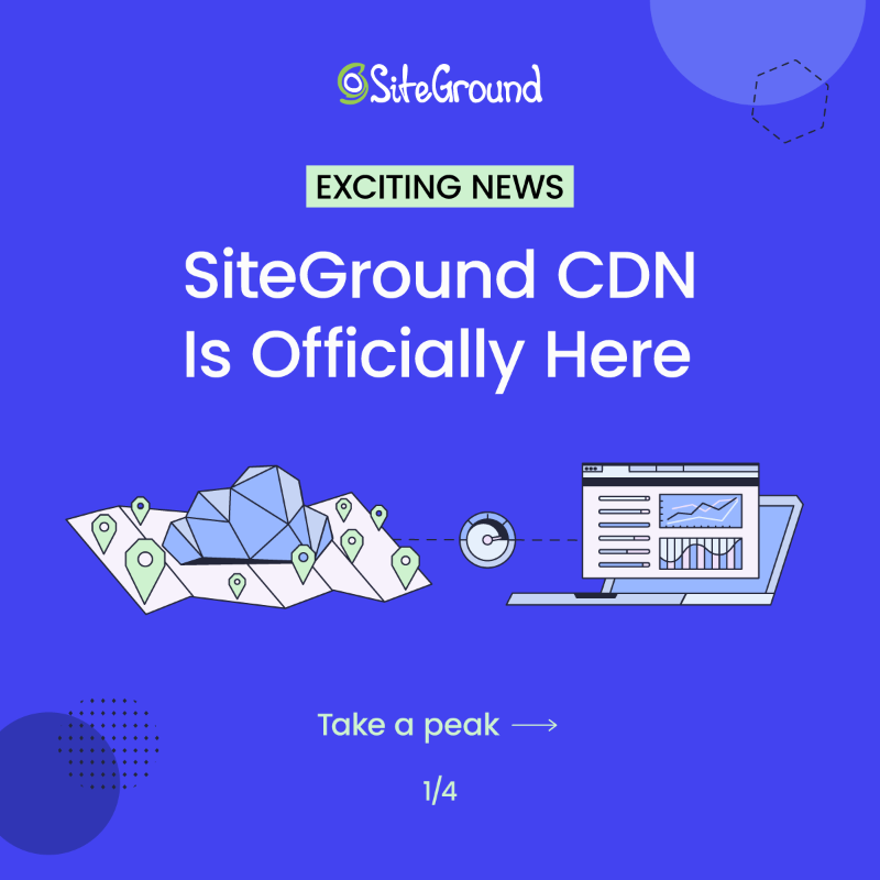 SiteGround's tweet photo. We’re excited to announce the official release of the SiteGround #CDN!  🎉 Thousands of website owners already tested it in Beta and loved it! 💙

Check out how to speed up your site with our CDN and learn more about its benefits, features &amp; plans.