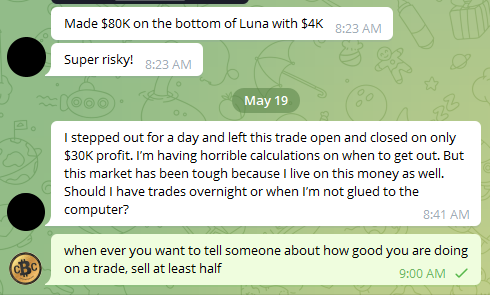 When you are up 20x on a long shot trade.. 

Take your money before someone else takes it first.  Can't be mad about making $26k, but you had $76k profits and didn't sell? Greed will destroy your portfolio.