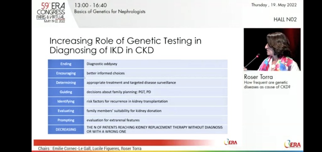 iamnephrologist's tweet image. 🔥Prof Torra reiterates ⬆️ role of genetic testing in CKD patients

#ERA22 #GENera22