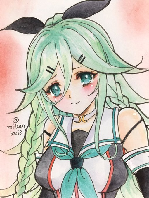 山風 改二です♪ #艦これ版深夜の真剣お絵描き60分一本勝負 #艦これ版真剣お絵描き60分一本勝負_20220519 #山風 #艦これ 