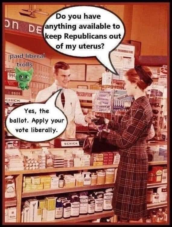 KirstyBain65's tweet photo. @WitchWatches @RonnyJacksonTX Lot of that in the party of misogyny and revoking rights.
#VoteBlueForTheChildren
#VoteBlueToProtectWomen
#VoteBlueToSaveAmerica https://t.co/BNU2cQkCYG