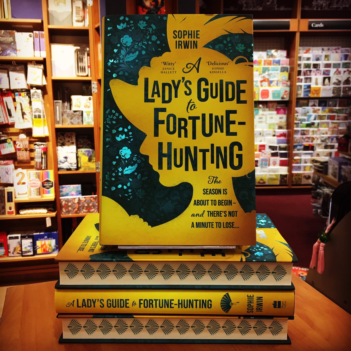 WaterstonesSwin's tweet photo. Our current #booksellerfavourite &amp; the only book you need right now!! A warm-hearted utterly charming read that will make you snort in the most unladylike fashion…!
#aladysguidetofortunehunting #sophieirwin #austenesque #livelocalshopswindon #choosebookshops #spredges https://t.co/cg5jjos7TY