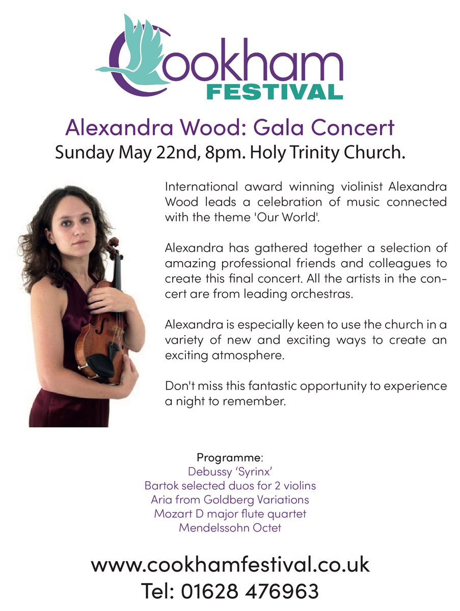 cookhamfestival's tweet photo. The culmination of our fantastic festival is on Sunday evening with this exceptional concert. ⁦@CityLdnSinfonia⁩ ⁦@Ldn_Sinfonietta⁩ something to look forward to ! https://t.co/EIPv1Lv35A