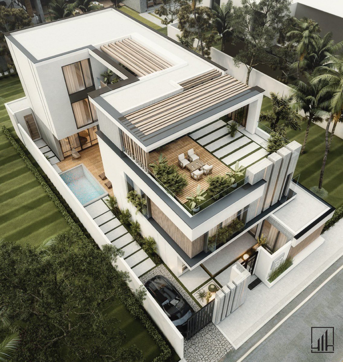 YIH_Arch's tweet photo. نوع المشروع: فيلا دورين ونص
النمط: مودرن
الموقع : الدمام 
مساحة الارض:  ٤٥٠ متر ٢

المواد المستخدمة: 
١- صبغ ابيض
٢- خشب WPVC
٣- حجر رمادي

 #هندسه_معماريه #تصميم_معماري #تصميم_واجهات #تصميم #الرياض #جده #الخبر #الدمام #البحرين #الكويت #عمان #الإمارات #السعوديه  #الاحساء https://t.co/763F61m8mK