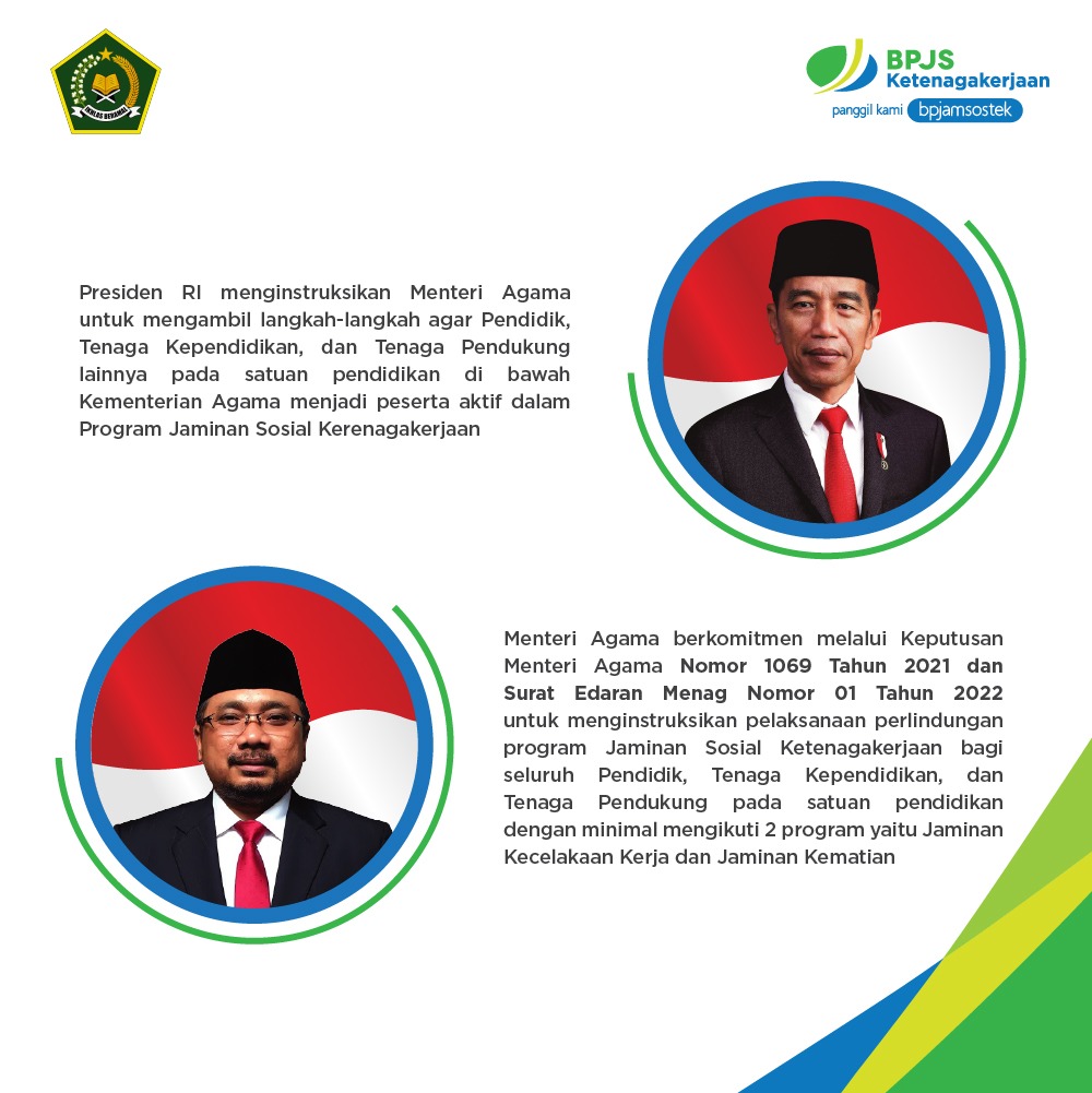 Salam #SahabatReligi, 
Presiden telah mengeluarkan Inpres Nomor 02 tahun 2021 tentang Optimaliasasi Pelaksanaan Program Jaminan Sosial Ketenagakerjaan.