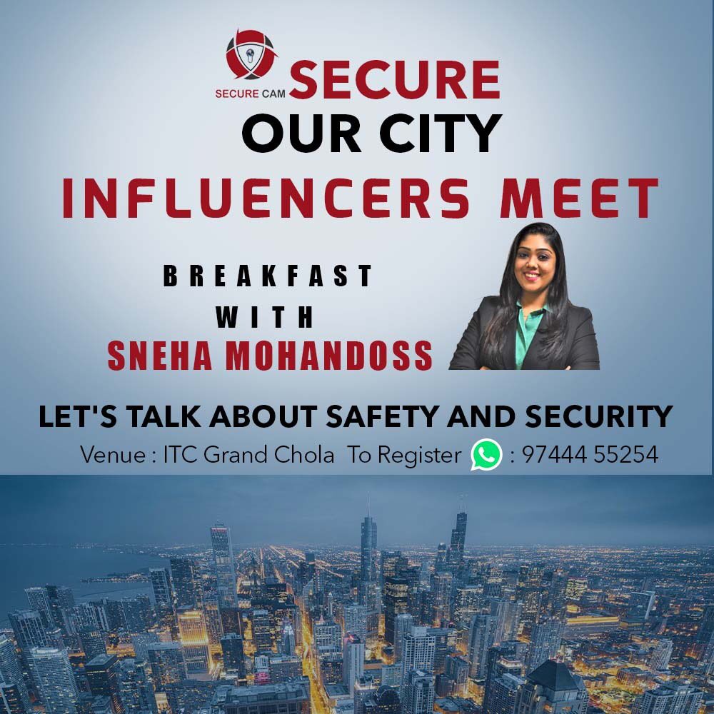 snehamohandoss's tweet photo. Come let’s talk about safety and security. #makkalkaavalan #secureourcity #SECURECAM https://t.co/avn0hM6JB2