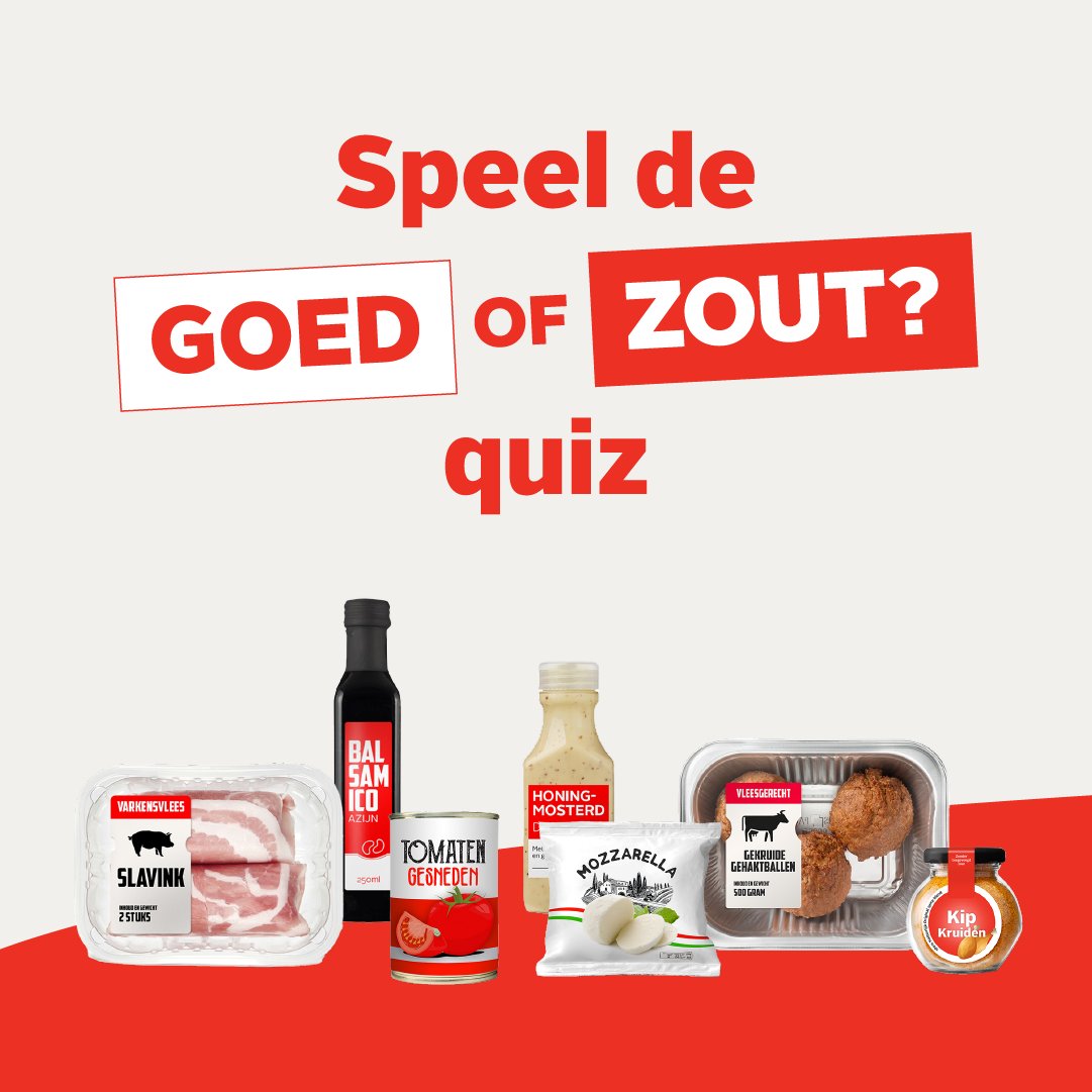 Alledaagse producten zoals kaas, vleeswaren en bewerkt vlees bevatten meer zout dan je denkt. Zo krijg je zonder dat je het doorhebt meer zout binnen dan goed voor je is. Hoe zoutbewust ben jij?

🧂Doe de goed of zout quiz! bit.ly/3MyY91o

#minderzout #zoutbewust #zout