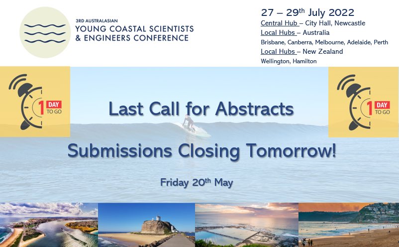 AusYCSEC's tweet photo. We are thrilled with the quality &amp; amount of #abstracts submitted so far! Last chance to #submit yours, we would love to hear what new and exciting things you’ve been working on. 💭 

Just over 24 hours left to submit for #AusYCSEC2022 ⏱ 

Submit here:https://t.co/vMRKj8RZjH https://t.co/VR7YJhbwhG