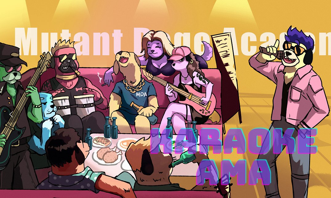 MutantDogeA's tweet photo. Let's♥️
Make a karaoke 🪁🎤#AMA tonight!
Sing, share, show, connect😉

We are the main #progress we've made?
What are the #WhitelistSpots, and what are the differences?
N most importantly, relax, get chill, and enjoy🎸

💰1 ETH 5 freemint tickets GA!
RT/♥

GM!

#NFTGiveaways https://t.co/N7Y7U3e0t2