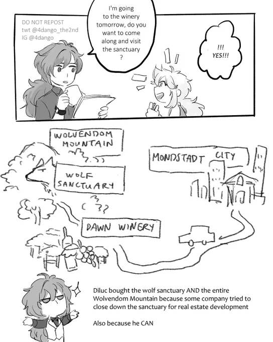 [Modern AU]
Visiting grandpa at Wolvendom

(also yes that's my personified design of Andrius) 