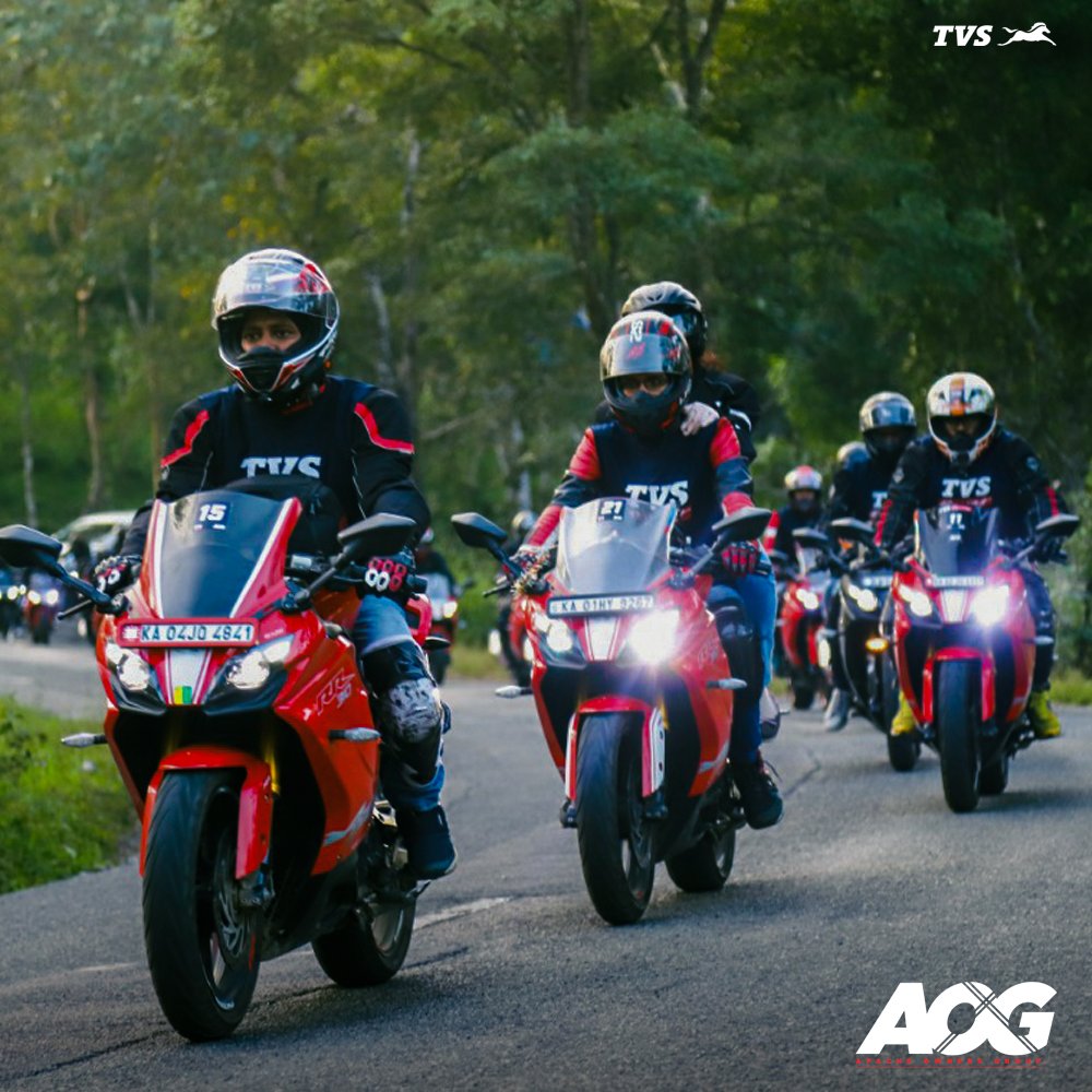 TVSApacheSeries's tweet image. Witness the passion, power, performance and fun-filled AOG ride to Coorg 2019!
#ThrowbackAOGRide #AOG #ApacheOwnersGroup #TVSRacing #ApacheSeries #AOGRide #RideToCoorg2019