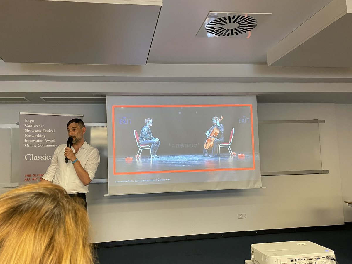GMOrch's tweet photo. Great presentation at @ClassicalNEXT on @1to1concerts_jp as a fantastic #concert format for every space you can imagine. ➡️ https://t.co/eO2fxfxxW7 #cnext22 It reaches out to new #audiences and promotes feed for freelancer #musician|s. ✅ https://t.co/ohcwX8R0Ke