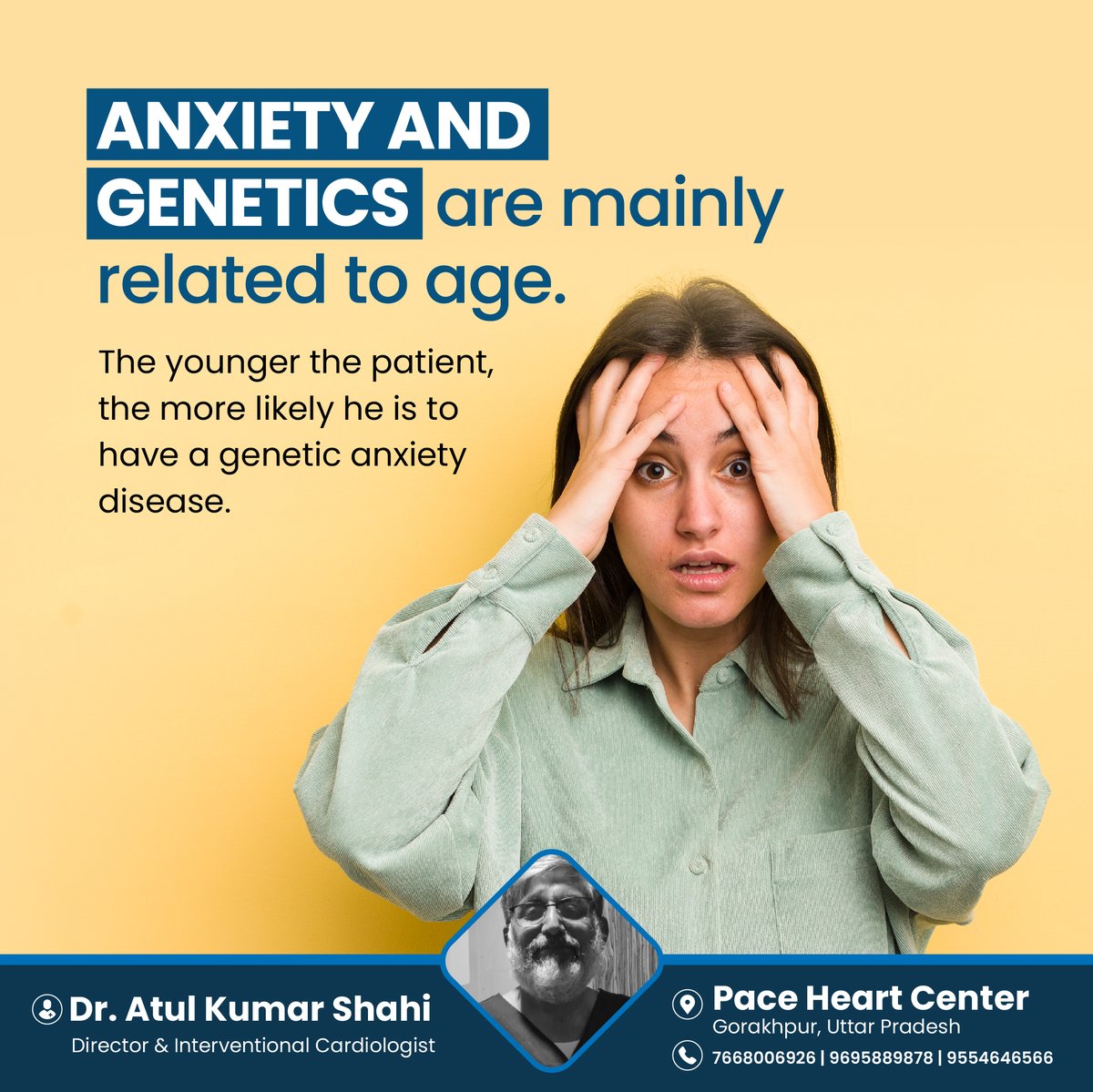 DrAtulKumarSha5's tweet photo. Anxiety and depression can be genetic if they show up in your older family members. But often,new conditions in people that are over the age of 20 are linked to painful or traumatic life events.

#Cardiology #Anxiety #Depression #Stress #Health #HealthyLifestyle #UttarPradesh #UP https://t.co/sqXTT0AP6K