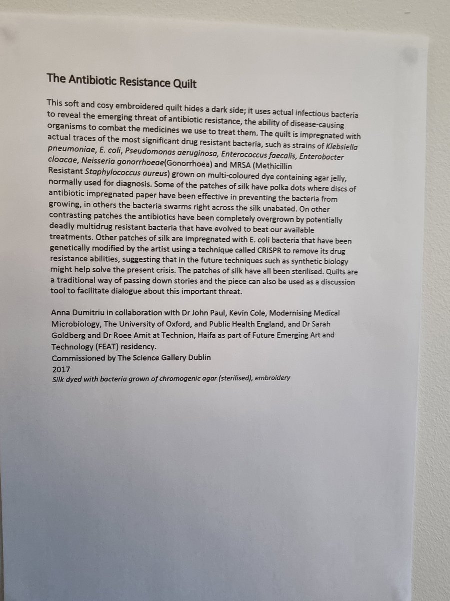 <a href="/IDdocAdi/">Adi</a> <a href="/ADSMicro/">🦠</a> posing (mask off for photo) with the work of <a href="/AnnaDumitriu/">Anna Dumitriu</a> at <a href="/HIS_infection/">Healthcare Infection Society</a> #HISis40