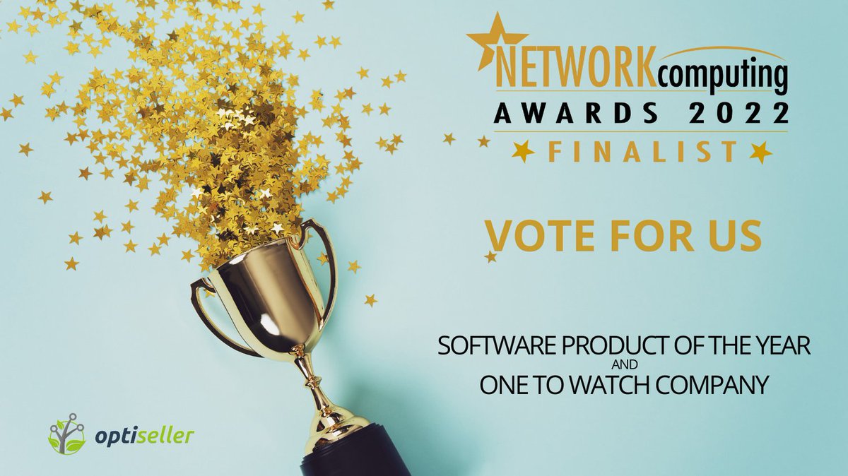 weareoptiseller's tweet photo. We are FINALISTS in 2 categories at the NETWORK COMPUTING AWARDS 💻🏆
SOFTWARE PRODUCT OF THE YEAR and ONE TO WATCH COMPANY🤩
We need YOUR votes to WIN 🙌
Check out our blog for the details 👀https://t.co/aeDITqYTZ1
#softwareawards #data #finalists #onetowatch https://t.co/S1r389KqEZ