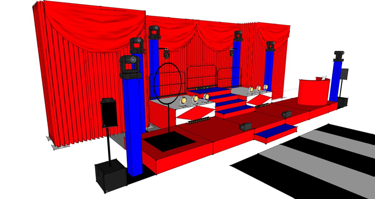ReveriesEvents's tweet photo. A little behind-the-scenes look at how we show our clients what to expect on the night - this was a big production with careful thought given to the design of a multi-level stage for a really theatrical performance area 
#eventprofs #eventdesign #staging #drapes #audio, #lighting https://t.co/rZ14bwklO7