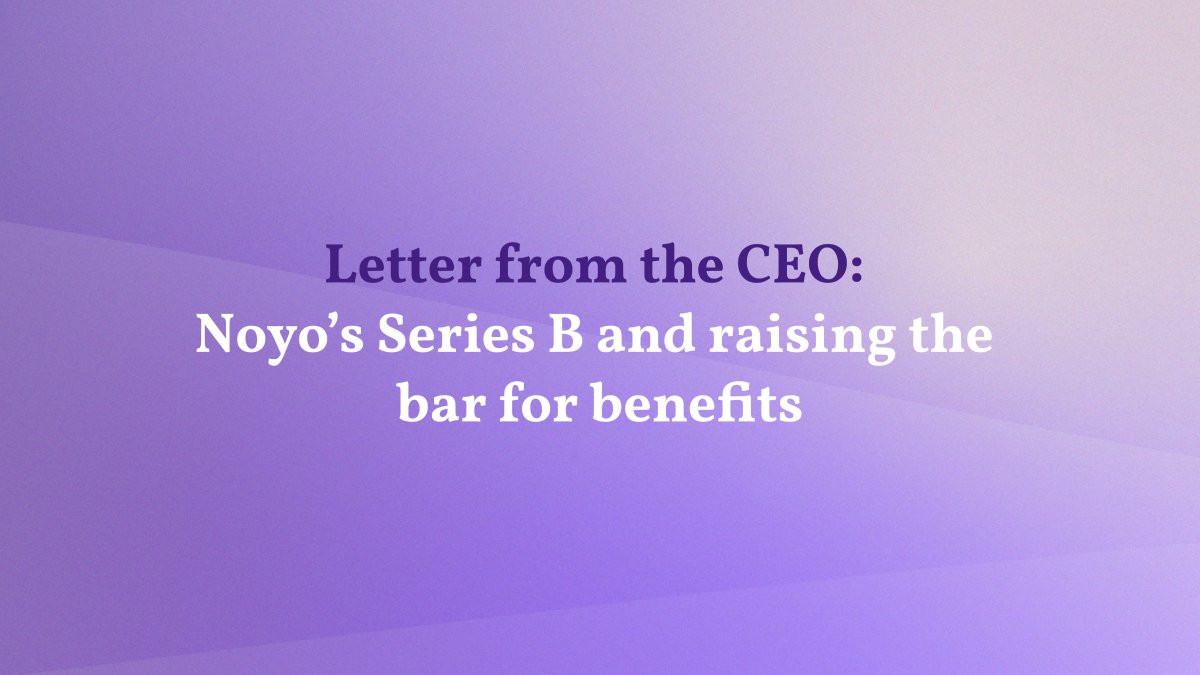 NoyoHQ's tweet photo. Did you hear? 📣 Noyo raised $45M in #SeriesB funding! Today we’re celebrating everything that comes next. Hear how we’ll raise the bar from our CEO, @ShannonCGoggin: https://t.co/oHfutgi1uV https://t.co/oKPcUsYhxn