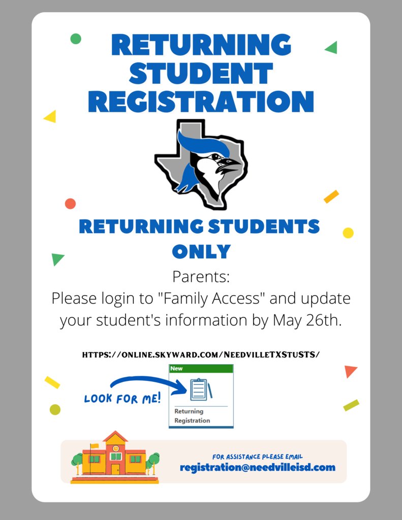 Registration information for returning NHS students!
