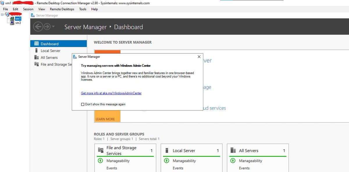 MithunShanbhag's tweet photo. Pro-tip: If you need to RDP into a bunch of VMs from your Windows machine, then use #RDCMan (Remote Desktop Connection Manager) instead of the regular RDP client (MSTSC).
PS: Looks like #RDCMan is now a #SysInternals tool. When did that happen? 😃 https://t.co/sNDxeodVvG