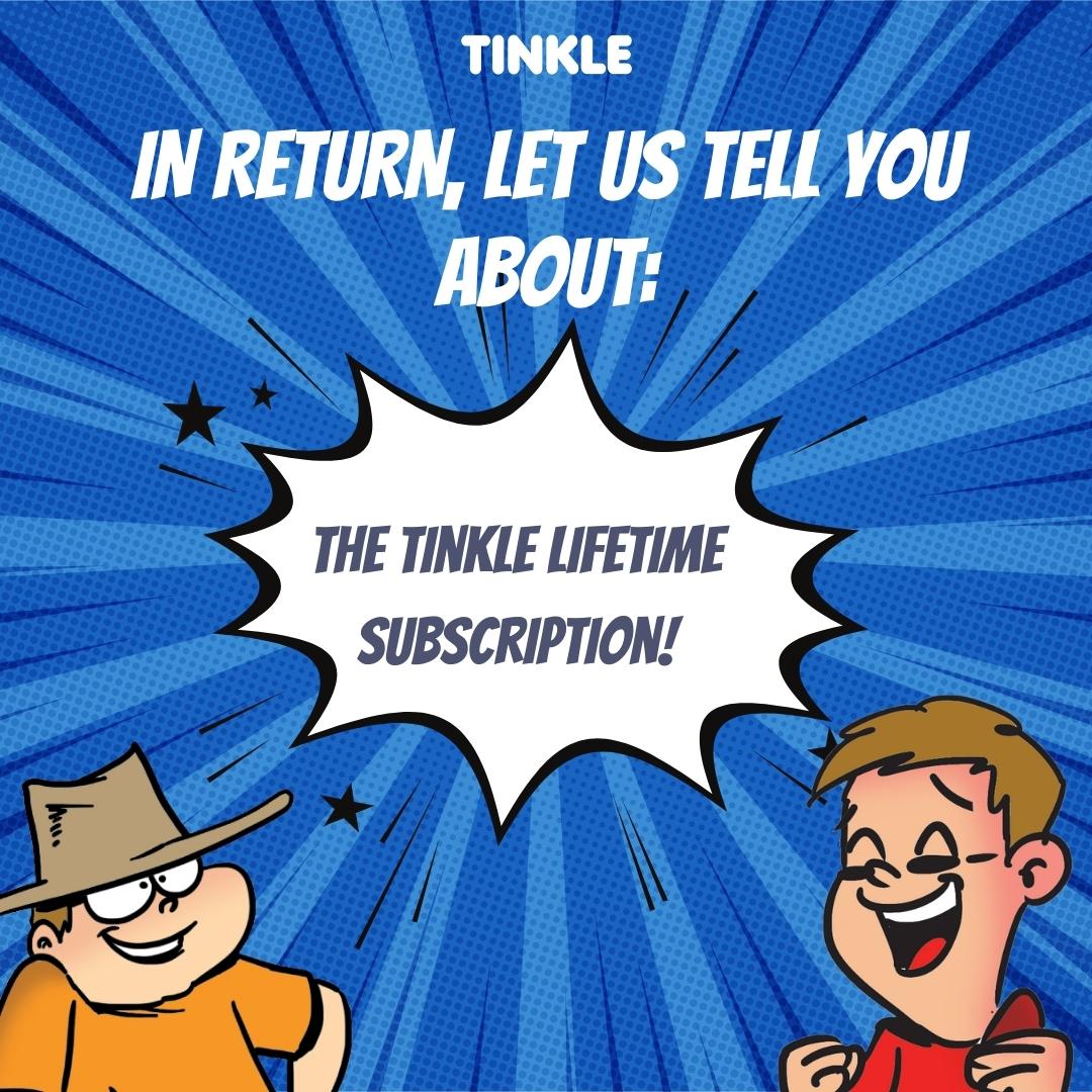 TinkleMagazine's tweet photo. Get the Tinkle Lifetime Subscription: access to all your favourite Tinkle stories, and get a fantastic deal too! Check it out: https://t.co/nf6p8KG4JX
#tinkle #tinkleapp #tinklelifetimesubscription #subscribe #tinklecomics #suppandi #shambu #tantri #readers #comics #indiancomics https://t.co/rkYF5edeED
