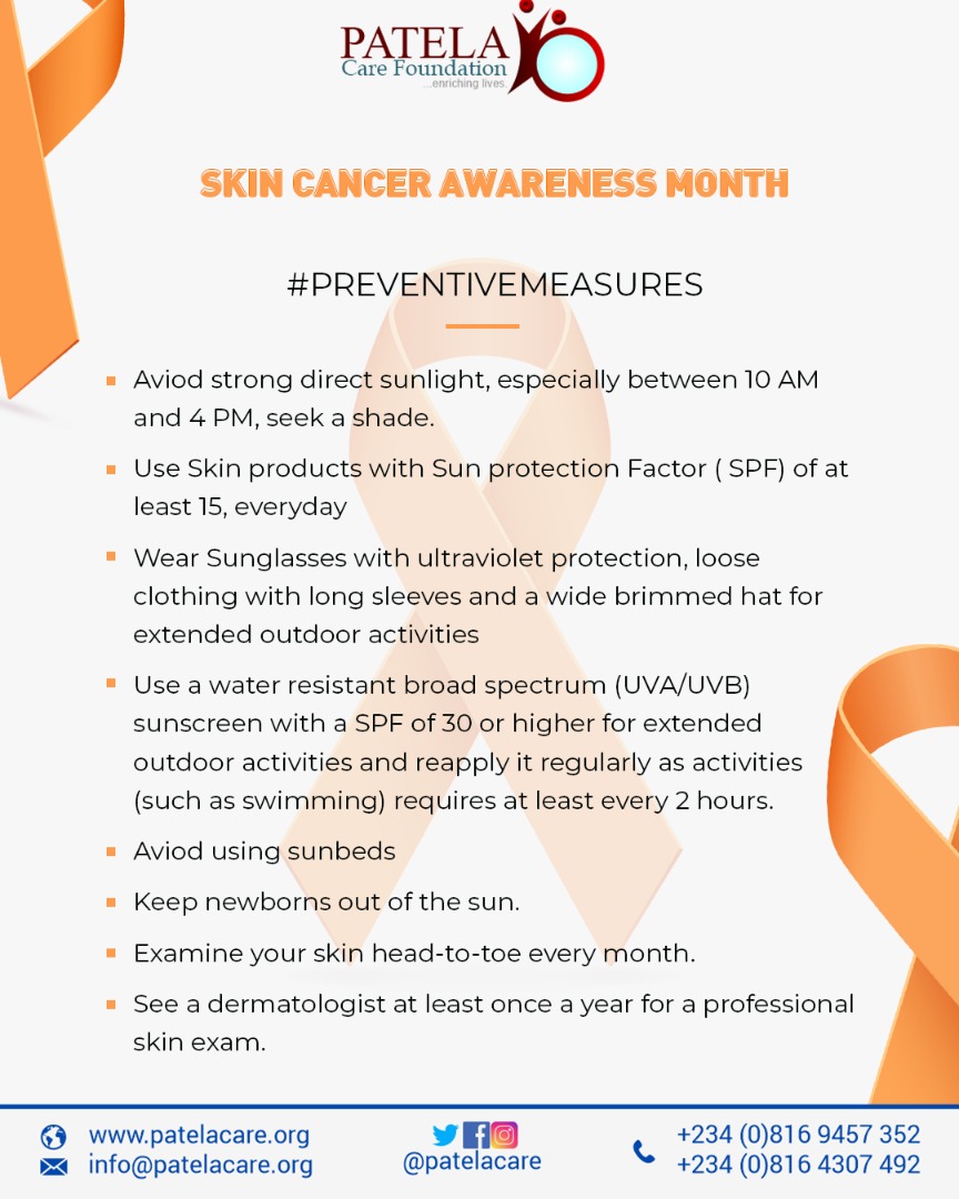 patelacare's tweet photo. #SkinCancerAwarenessMonth2022
#PreventionIsKey
#KnowTheWarningSigns
#EarlyDetectionSavesLives
#PatelaCareEnrichingLives
Skin cancers are the most common groups of cancers diagnosed worldwide, with more than 1.5 million new cases estimated in 2020. https://t.co/NrVYzREFii