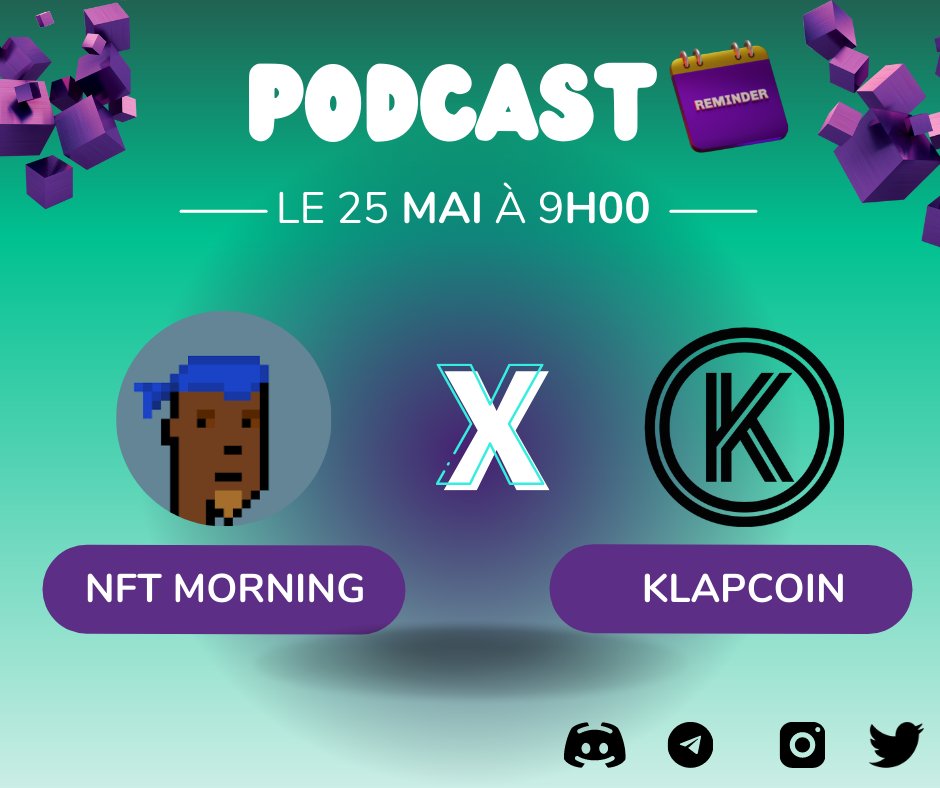 On this #CannesFilmFestival2022 season in France, check out next week's <a href="/NFTmorning/">NFT MORNING is back! ☕👾</a> w/ @klapcoin and <a href="/HaziotMery/">Ingrid-Mery Haziot</a>, NFT Factory Cofounder and special advisor of this project. 🎞️