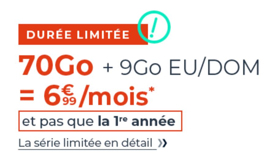 alloforfait's tweet photo. 🚨 #CdiscountMobile propose un forfait 70 Go pour 6,99€/mois (offre valable jusqu'au 25 mai)
+ d'infos dans notre comparatif https://t.co/YiQNjxb98k https://t.co/vWiGgA7WGP