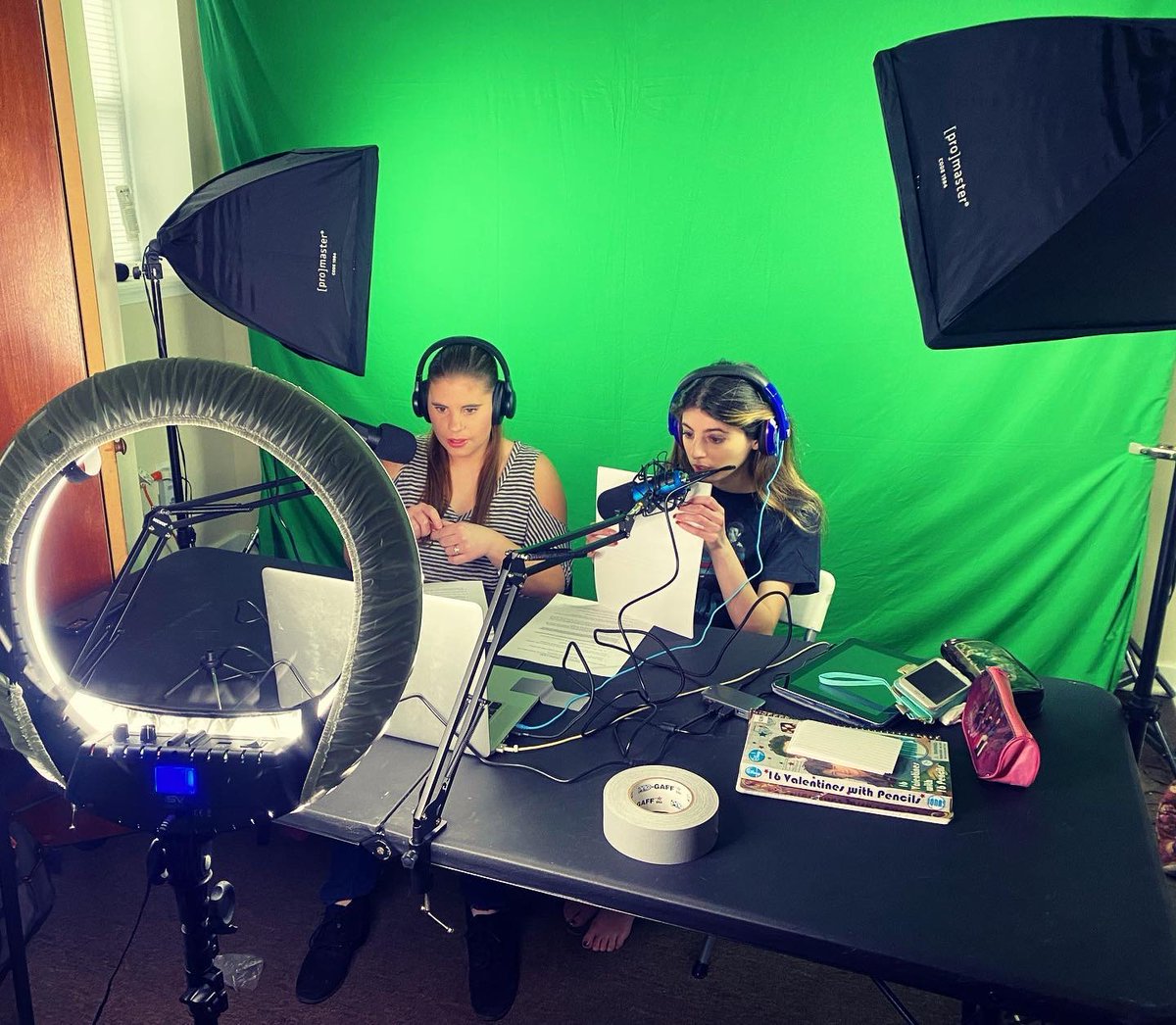 DCCtheseries's tweet photo. Behind the scenes look at the making of our debut episode of #DisneyChannelChat🎙️ https://t.co/Rue1fU1K0F