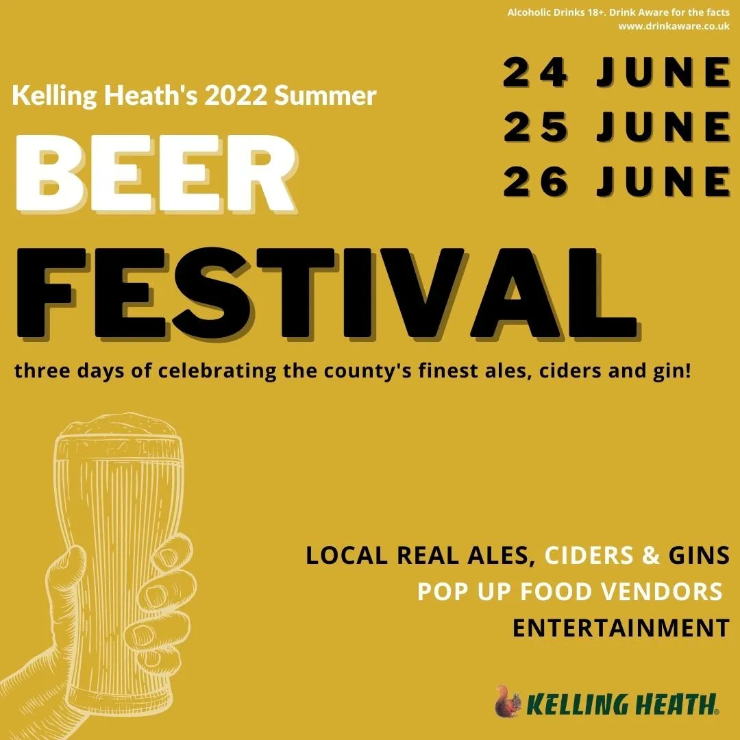 Save the date! Our sister Park, Kelling Heath, is holding its Beer &amp; Gin festival again in 2022. The Summer event takes place on their Park between 24-26th June - why not book a short break and stay for the weekend! buff.ly/2O510Rm
#beerfestival #camping #woodhillpark