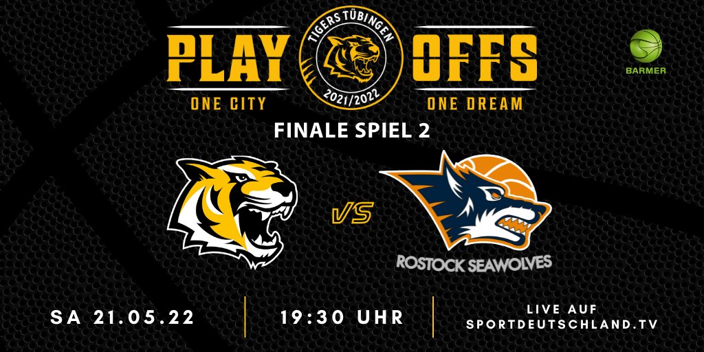 Tigers Tübingen (@tigerstuebingen) on Twitter photo #GameDay
Heute fällt die Entscheidung gg. die <a href="/HRO_Seawolves/">Rostock Seawolves</a>. Wir gehen mit -8 Punkten in dieses Finalspiel und wollen uns die Meisterschaft sichern.
Kommt in die Halle, ansonsten überträgt @SportDE_TV live und exklusiv!
_ _ _
#stopwar #jung #hungrig #leidenschaftlich
🐯🖤💛 #GameDay
Heute fällt die Entscheidung gg. die <a href="/HRO_Seawolves/">Rostock Seawolves</a>. Wir gehen mit -8 Punkten in dieses Finalspiel und wollen uns die Meisterschaft sichern.
Kommt in die Halle, ansonsten überträgt @SportDE_TV live und exklusiv!
_ _ _
#stopwar #jung #hungrig #leidenschaftlich
🐯🖤💛
