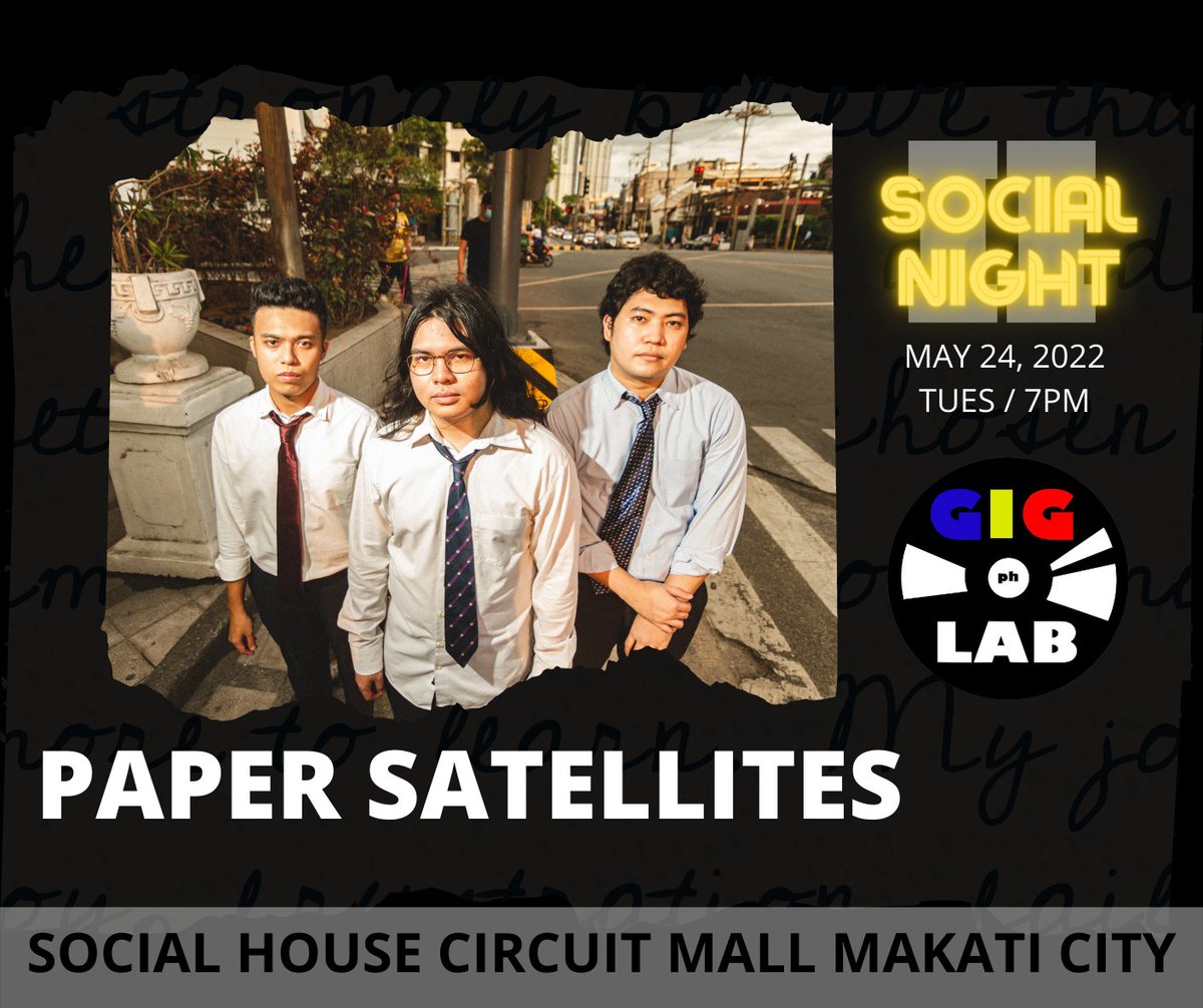 <a href="/PaintitBlackPH/">Paint It Black PH</a> <a href="/markcordovales/">Mark Cordovales</a> <a href="/SkipSaturday/">Skip Saturday</a> <a href="/dottysworldph/">Dotty's World</a> <a href="/papersatellites/">PAPER SATELLITES</a> and new band naiv