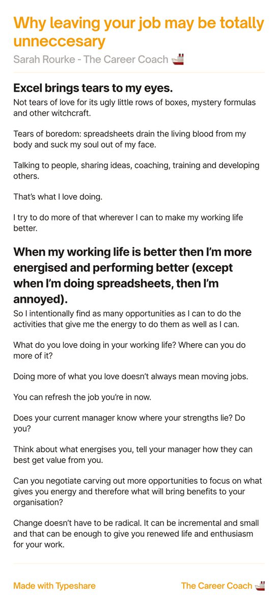 Don't leave your job!
Give it a little reboot instead....