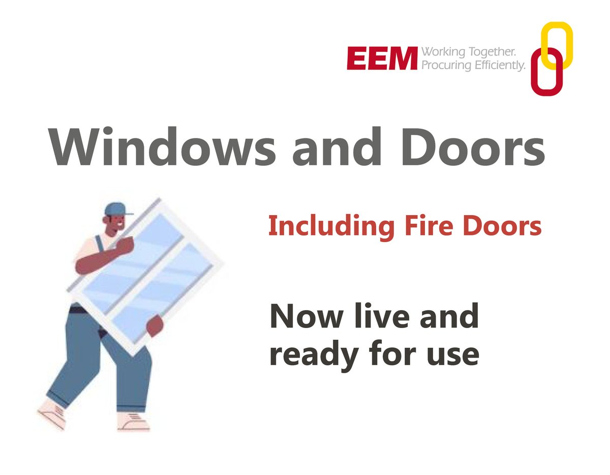 EEMLtd's tweet image. ⭐ New Framework⭐ for the supply and installation of Windows and Doors - including Fire Doors.
Please visit eem.org.uk/frameworks/win… or email our Member Support Officer, Roxy Kern, on Roxy@eem.org.uk for more information and to discuss your requirements.