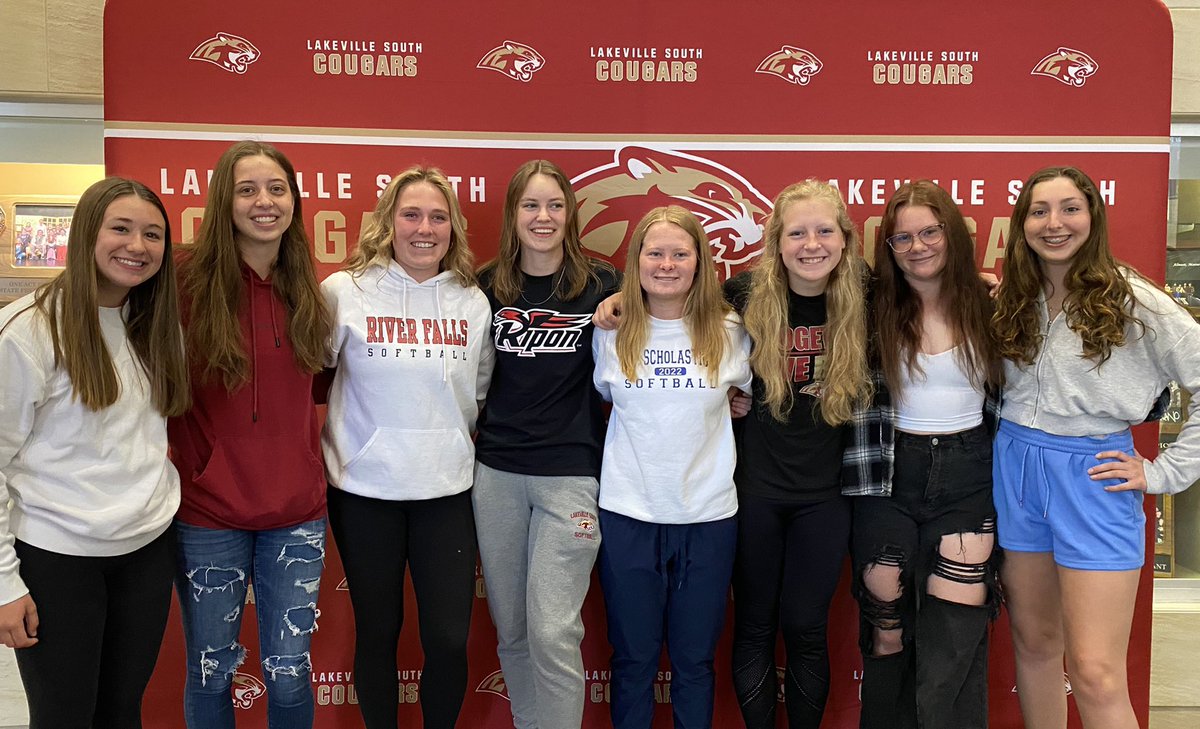 Lakeville South Softball (@lshssoftball_) on Twitter photo Commitment Day for <a href="/Kayladolan00/">Kayla Dolan</a> <a href="/PaytonLang44/">Payton Lang</a> <a href="/swandog_13/">Syd</a>!! Good luck next year at <a href="/UWRFSOFTBALL/">UWRF Falcon Softball</a> @CSSsoftball and <a href="/riponcollege/">Ripon College</a> continue to do great things! Commitment Day for <a href="/Kayladolan00/">Kayla Dolan</a> <a href="/PaytonLang44/">Payton Lang</a> <a href="/swandog_13/">Syd</a>!! Good luck next year at <a href="/UWRFSOFTBALL/">UWRF Falcon Softball</a> @CSSsoftball and <a href="/riponcollege/">Ripon College</a> continue to do great things!