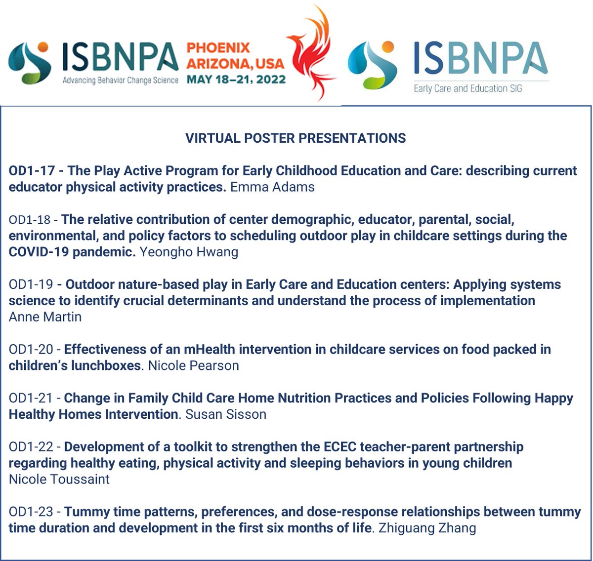 📢Shout out to all #ISBNPA2022 attendees. Check out the excellent virtual presentations on the #isbnpaannualmeeting virtual platform! <a href="/ISBNPA/">ISBNPA</a>