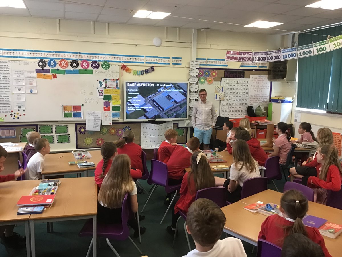 newton_class's tweet photo. Primary futures week continues in Amethyst class! Mr Brice talking to us his job in science quality control. Thank you! @newtonprimary https://t.co/3ePihnTHzy