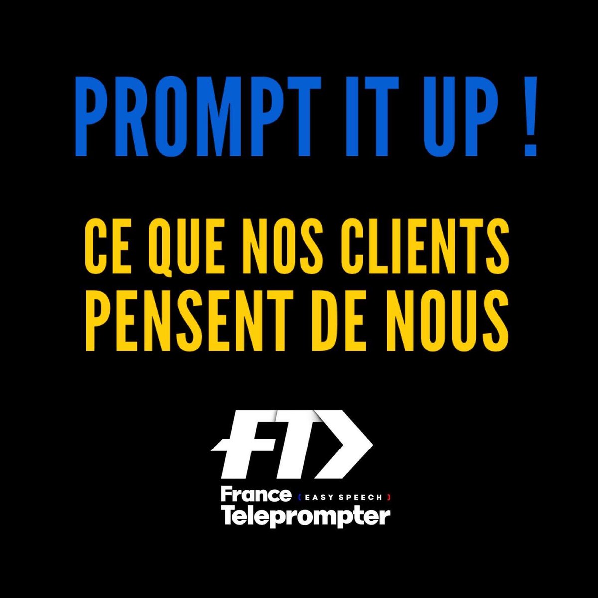 FrTeleprompter's tweet photo. Ce que nos clients pensent de nous 👌🏻
Et vous ? Vous êtes-vous déjà fait prompter ? 😏

#prompter #prompteur #teleprompter #teleprompterchallenge #prompterchallenge #event #avisclients https://t.co/8GLoaiVxVj