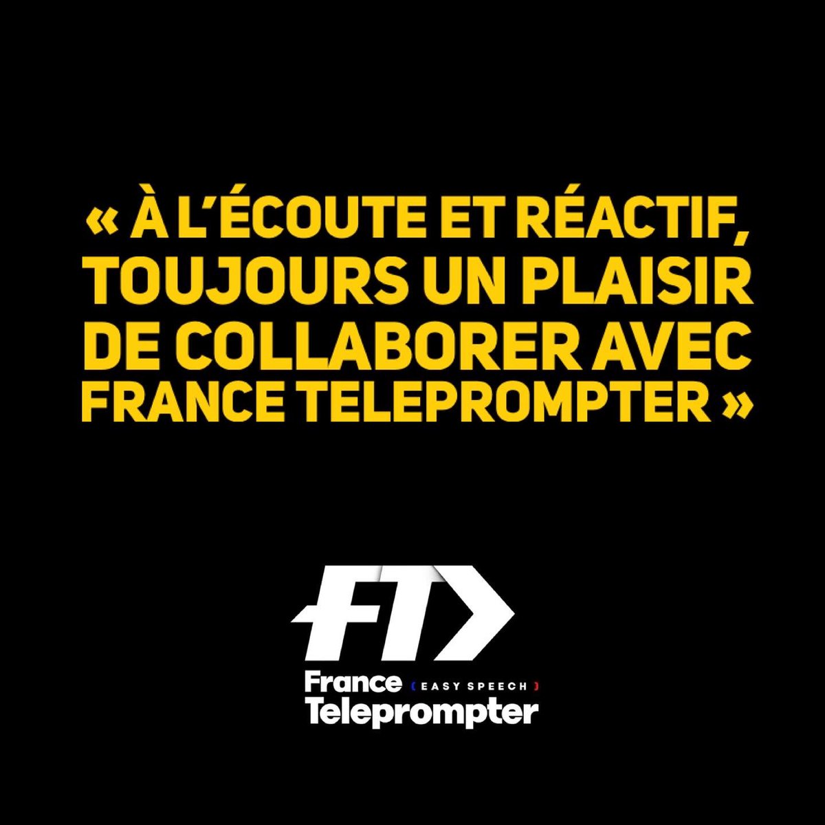 FrTeleprompter's tweet photo. Ce que nos clients pensent de nous 👌🏻
Et vous ? Vous êtes-vous déjà fait prompter ? 😏

#prompter #prompteur #teleprompter #teleprompterchallenge #prompterchallenge #event #avisclients https://t.co/8GLoaiVxVj