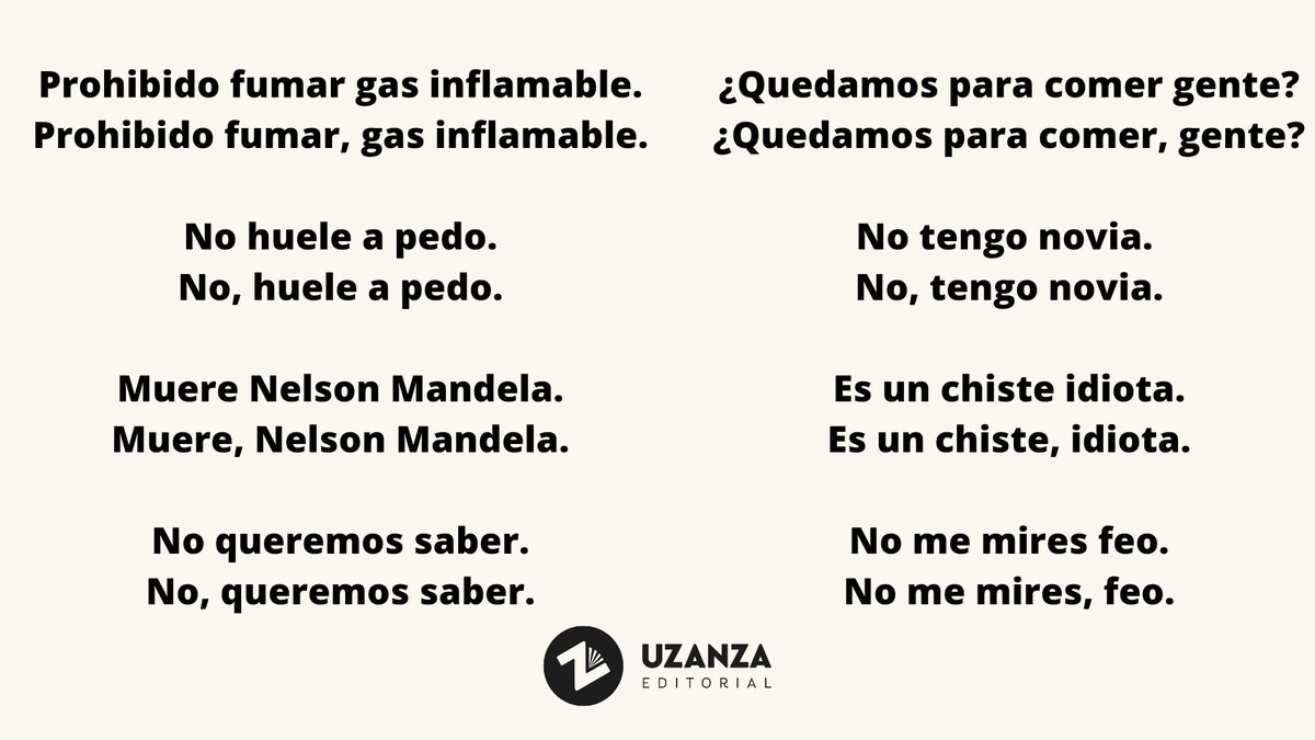 Ayer nos reímos mucho leyendo memes que nos enviaron sobre la coma. Y es  que hay frases que pueden tener significados muy distintos dependiendo de  si llevan comas y de dónde están., image size:1200x675