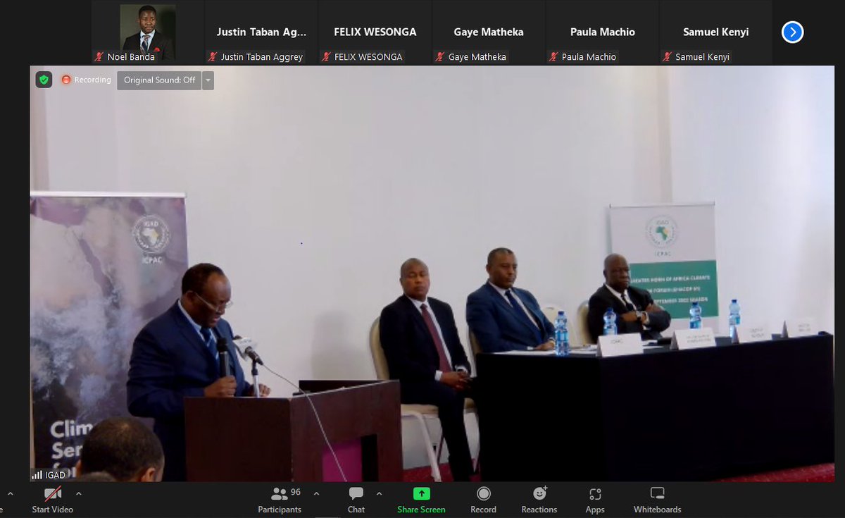Meteo_NoelBanda's tweet photo. On going Greater Horn of Africa Climate Outlook Forums (GHACOF) #GHACOF61 : Wetter than normal conditions predicted over most areas in Great Horn of Africa, while drier than normal over isolated places over coast of Kenya &amp; Somalia @icpac_igad  @metoffice @climatesociety https://t.co/CT9kNCgMKk