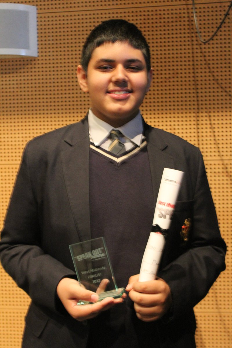 SevaSchool's tweet photo. Congratulations to our two Year 9 ‘Speak Out Challenge West Midlands Finalists’ who performed incredibly well during the Grand Finals at the MAC, Birmingham last night. A huge well done to Sandeep in Y11 also, who was the MC for the entire night! https://t.co/eDxVQX4xLd