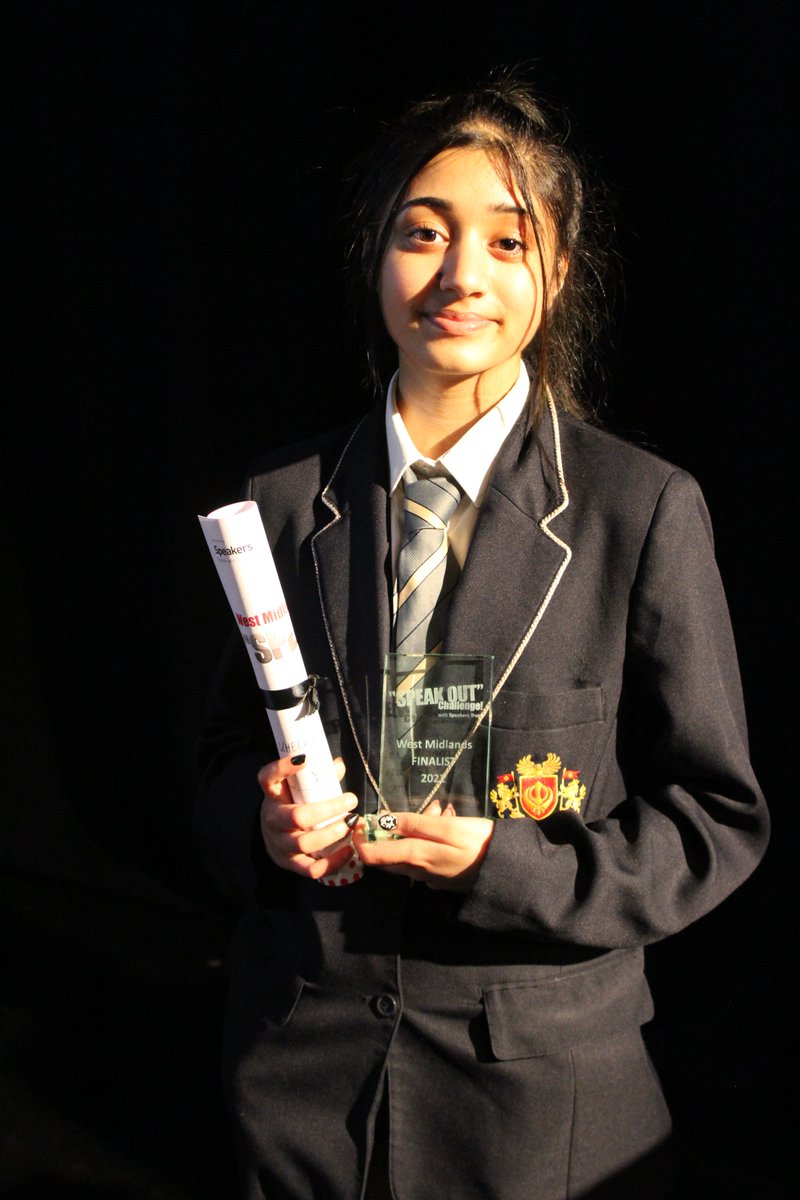SevaSchool's tweet photo. Congratulations to our two Year 9 ‘Speak Out Challenge West Midlands Finalists’ who performed incredibly well during the Grand Finals at the MAC, Birmingham last night. A huge well done to Sandeep in Y11 also, who was the MC for the entire night! https://t.co/eDxVQX4xLd
