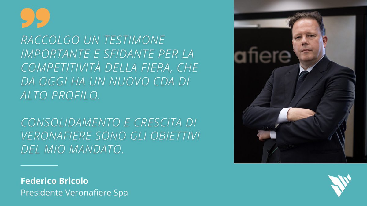 VRfiere's tweet photo. #Veronafiere, cambio al vertice. #FedericoBricolo è nuovo #presidente per il triennio 2022-2025. Ad affiancarlo gli altri 6 membri del #Cda: Romano Artoni, Maurizio Danese, Matteo Gelmetti, Alberto Segafredo, Alex Vantini e Mario Veronesi.📣Leggi la #news: https://t.co/jjlMOtxsfj https://t.co/kxQErIpO3S