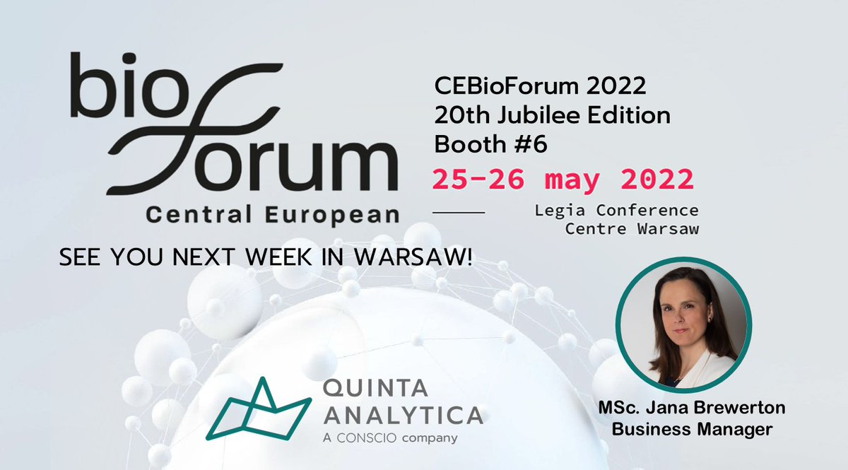 albert_alpineda's tweet photo. Attending #CEBioForum2022 next week? Planning to outsource your clinical, bioanalytical or CMC needs to a EU service provider? Then send an invite to @AnalyticaQuinta Jana Brewerton to learn about our FDA-inspected & certified services. Contact us @ sales@quinta.cz for more info. https://t.co/V3XF0tzLh1