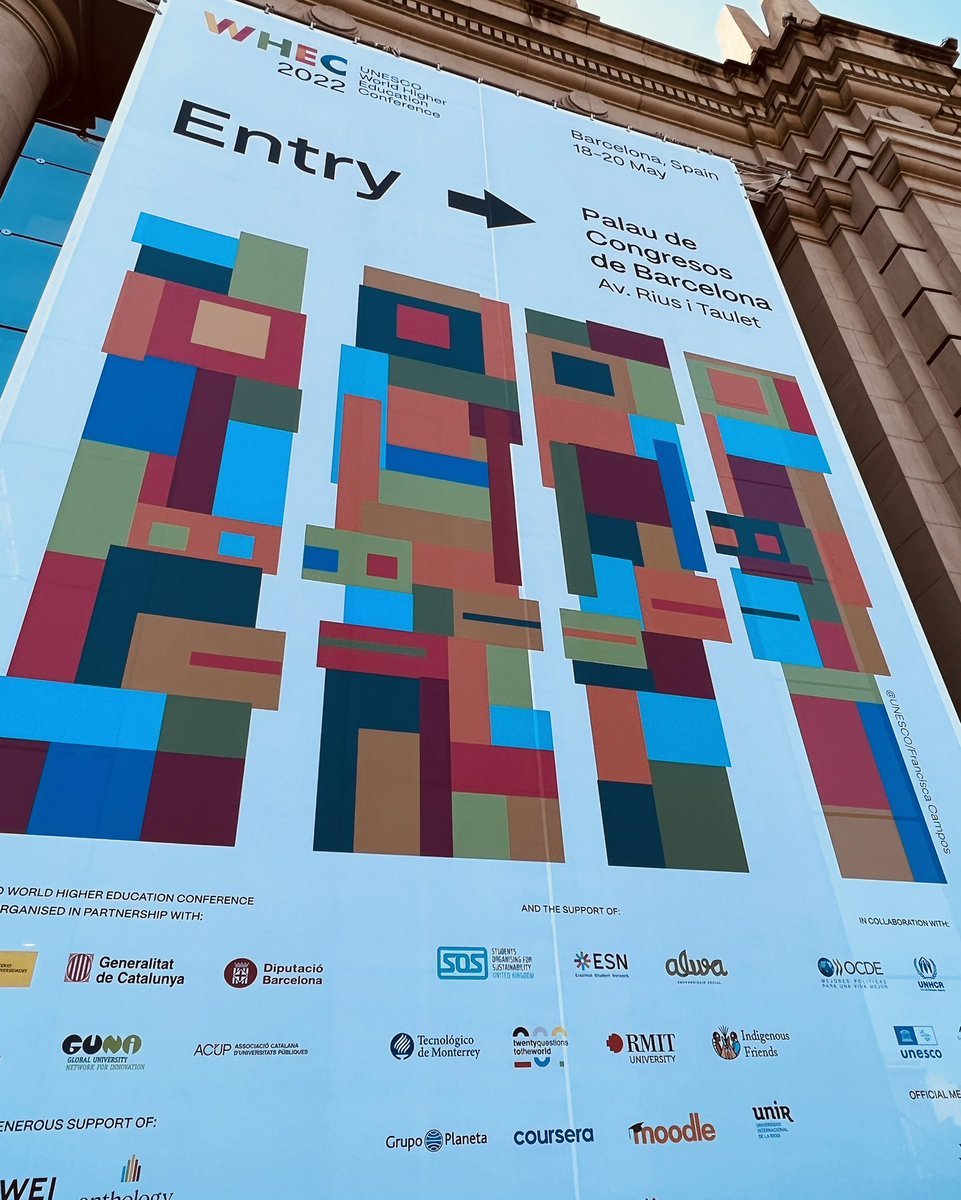 Hugo_pardo's tweet photo. Si estás por #Barcelona, hoy jueves 16:15 hs expondré en la #UNESCO World Higher Education Conference. #WHEC2022 #WHEC22. https://t.co/wlISm4gLiz https://t.co/kNjIbi8dfX