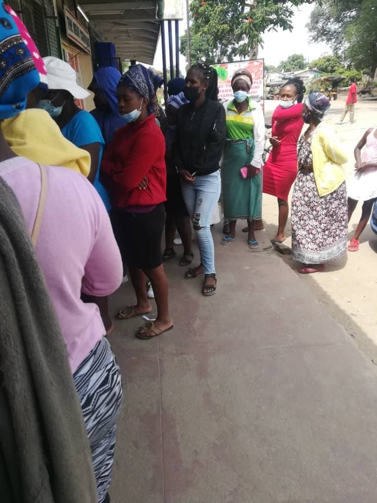 Many are queuing at the store to buy goods for ZASH.