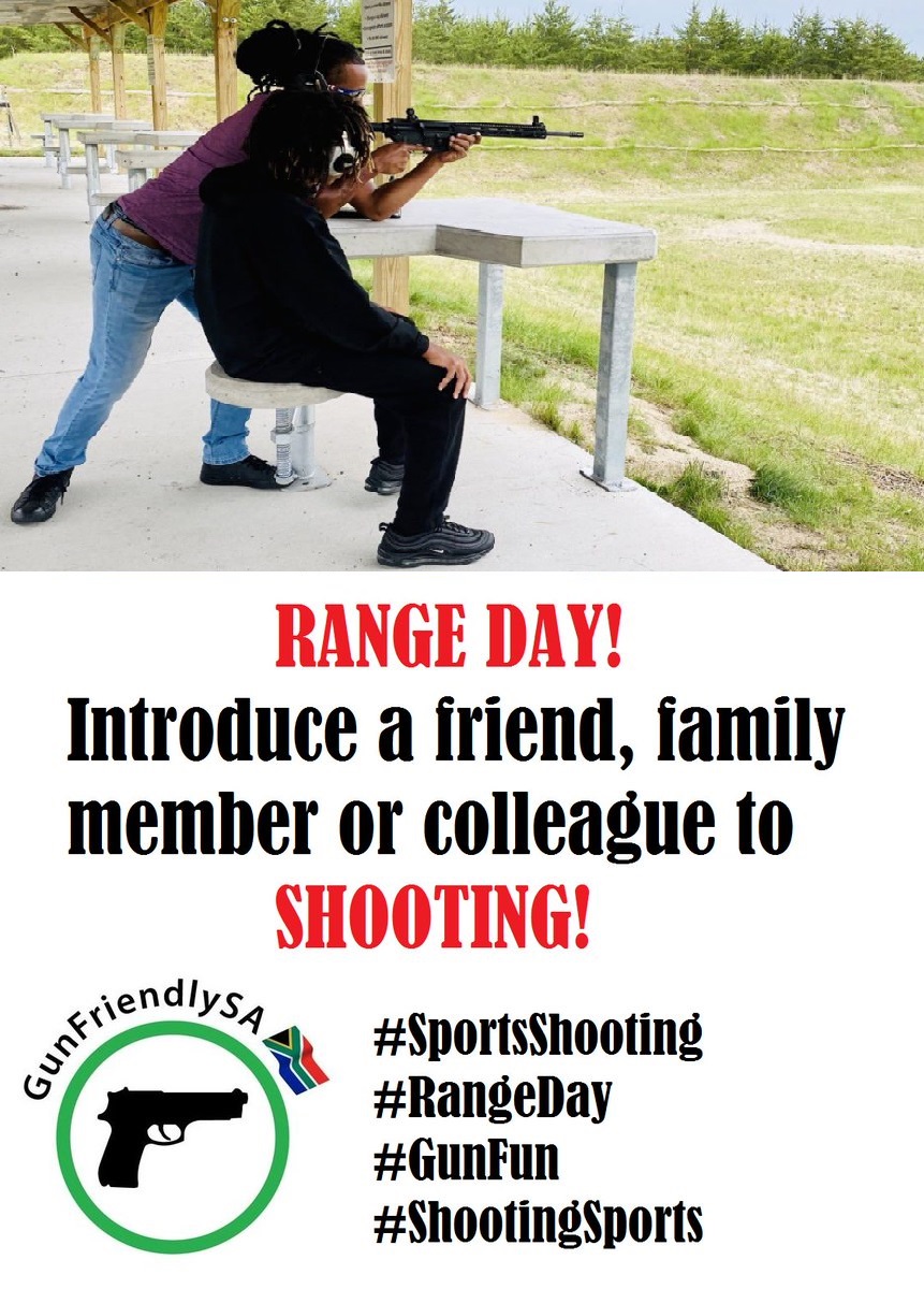 GUNFRIENDLY_SA's tweet image. Weekend is almost upon us time to get to the Range. Take along a friend, family member or colleague and introduce them to shooting sports #SportsShooting #ShootingSports