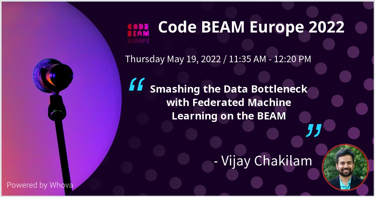 thankrandomness's tweet photo. I am speaking at Code BEAM Europe 2022. Please check out my talk if you're attending the event! #CodeBEAM @CodeBEAMio - via #Whova event app https://t.co/n9PNyrxSnC
