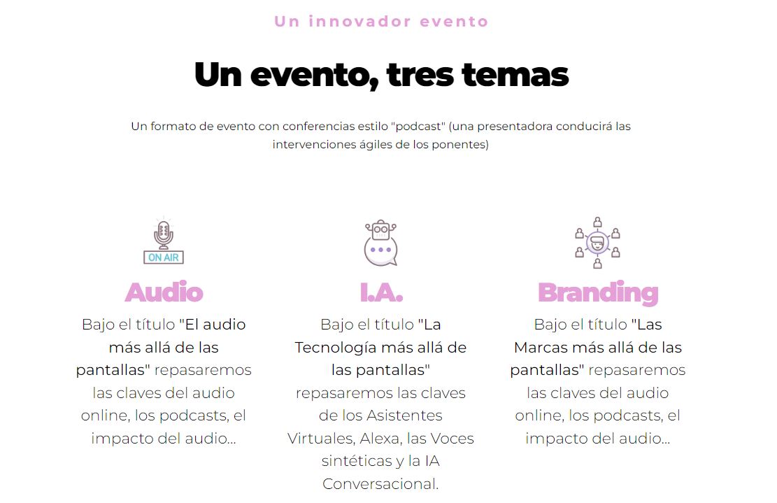t2o_one's tweet photo. Esta tarde, nuestra Directora de #Innovación @esther_checa, participará en "Un mundo más allá de las pantallas" organizado por @Voikers_corp, para hablar sobre las claves del #AudioOnline, #Podcast e impacto del audio.
¡Regístrate!👉🏼https://t.co/wl5CACfg0t
#IA #Tech #Voice https://t.co/NUIpz6DFlp